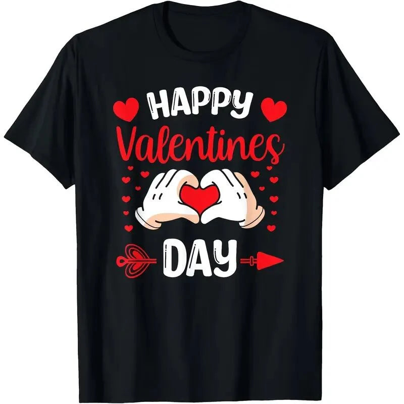 Simple Heart Gesture Men Short-Sleeved Shirt