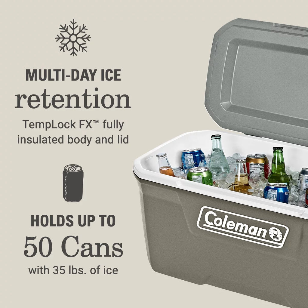 316 Series 70QT Hard Chest Cooler, Silver Ash